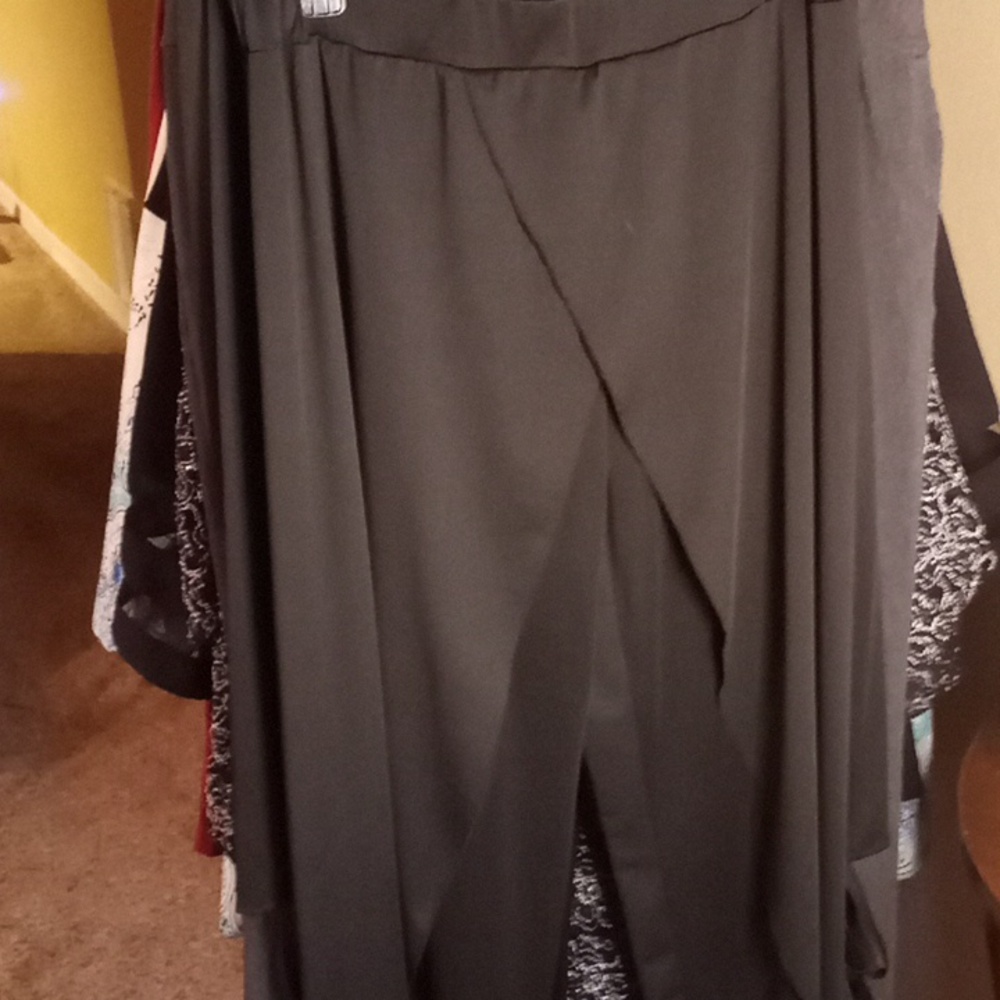 Elegant Black Women's Pants Lovely Cuts On The Sides